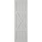 Ekena Millwork True Fit PVC Center X-Board Farmhouse Fixed Mount Shutters, Hailstorm Gray , 12W x 28H, PR TFP107FH12X028ST - alternate 2